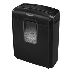 Fellowes Cross-Cut Shredder, Noir, 6 Nombre