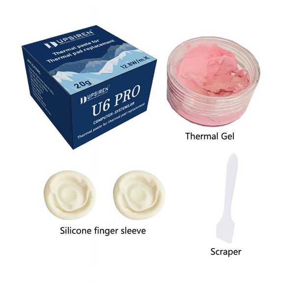 Thermal Putty U6PRO 12.8W Computer Accessories Cooling andHeat Dissipation Silicone Clay High Performance For VGA GPU IC U6 PRO 20g