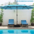 thumbnail image 1 of Patiojoy Parasol de Patio Double Face de 15 Pi, Parasol de Marché Extra-Grand pour l'Extérieur, Turquoise, 1 of 7