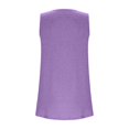 thumbnail image 4 of Women's Casual Square Neck Tank Top Pure Color Ruffle Detail Blouse for Spring Summer Daily Wear with Jeans Workout Set Fitted T Shirt Atmosphere Top Cleavage Cover plus Size Camisole Petite 3, 4 of 6