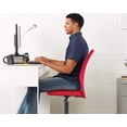 thumbnail image 2 of BestOffice Home Office Chair Ergonomic Mesh, Lumbar Support Rolling Swivel Adjustable Mid Back for Girls, Red, 2 of 7