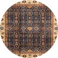 thumbnail image 1 of Ahgly Company Tapis d'Intérieur Ronds Abstraits Marron, 5 Pieds Rond, 1 of 6