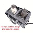 thumbnail image 2 of 1 Pce Poussette pour Animaux à Double Compartiment avec Roues, Peut Accueillir 2 Animaux, Peut Accueillir 2 Chats, 2 of 4