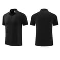 thumbnail image 3 of Styesk T-Shirts pour Homme Mode Décontractée Sport Absorption de la Sueur Couleur Unie Manches Courtes Col Rabattu Chemisier Chemise, 3 of 3