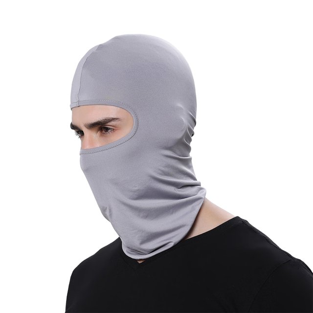 TOPTIE Cagoule d'Été Couvrant Entièrement le Visage Bandana Protection - Gris Pâle