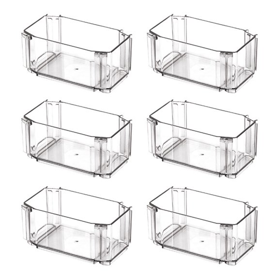 Large Plastic Storage Drawers, Honeycomb Style Clear Plastic Divider Box 12x6.3x5.4cm for Underwear & Socks, Plastic Storage Box