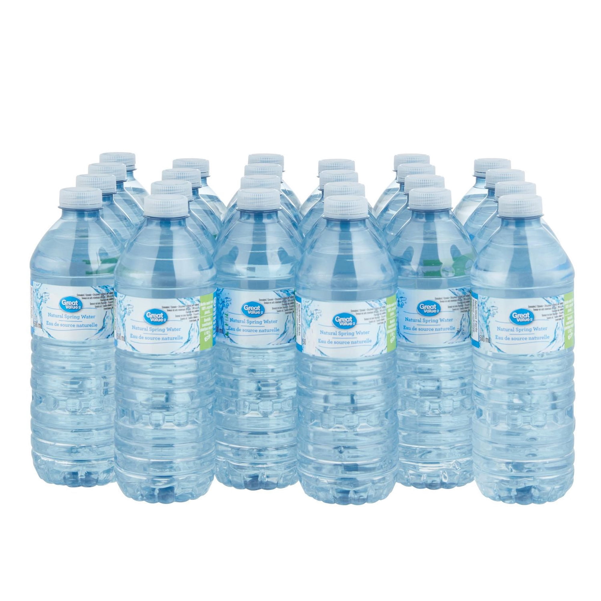 Great Value Spring Water 500ml, Pack Of 24 500 Ml