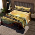 thumbnail image 2 of YST Field Landscape Coverlet Set Rustic Decor Farmhouse Theme Bedspread Set Queen For Kids Adults Watercolor Impressionism Style Quilt Set With 2 Pillowcases, 2 of 5