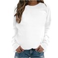 thumbnail image 1 of Hauts à Manches Longues pour Femmes Mode Femmes Décontracté Manches Longues Col Rond Uni Chandail pour Dames Hauts Blouse Blouses à Manches Longues pour Femmes Hauts à Manches Longues Hauts pour Femmes Manches Longues, 1 of 4
