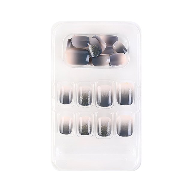 ziyahi False Nail Wearable Perfect Matching Simple to Wear No Irritating Odor Fake Fingernail Breathable Press Type Adjustable Paster Type 16 Type 19 F741 1Set