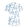 thumbnail image 5 of Penkiiy Blouse Décontractée à Manches Courtes et Col en V pour Femmes, Imprimé, Été, Bleu Ciel, 5 of 5