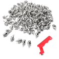 thumbnail image 1 of 120 Pieces 1/4 Inch Track Spikes Steel Spikes for Shoe Spikes Replacements silver 120PCS, 1 of 10