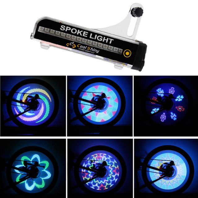 Agiferg 32 LED Motorcycle Cycling Bicycle Bike Wheel Signal Tire Spoke Light 21 Changes