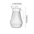 thumbnail image 3 of TACILIP Rhombic-Striped Duckbilled Kettle Plastic Cold Water Pot Clear Water Bottle Juices Pitcher Flower Tea Kettle, Kitchen Gadgets, 3 of 6