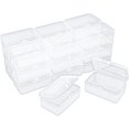 thumbnail image 1 of Rectangular Clear Plastic Storage Containers Box with Hinged Lid for Beads and Other Small Craft Items, 1 of 7