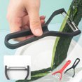 thumbnail image 1 of 2 Pack Vegetable Peeler Set - 304 Stainless Steel Swivel Blade Peeler and Shredder for Potato, Carrot, and Cucumber - Detachable and Stackable Kitchen Tool, 6.6x2.8 Inches, 1 of 7