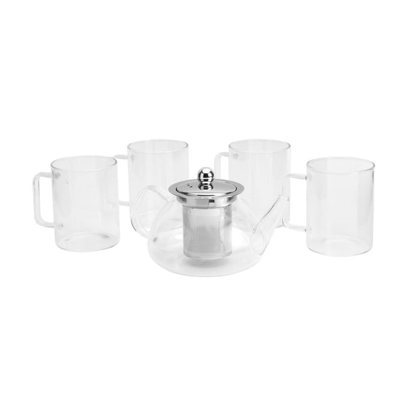 Infuse Ensemble de théière en verre du Nouvel An lunaire 5 pièces