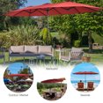 thumbnail image 4 of Patiojoy 15FT Double-Sided Twin Patio Umbrella with Base Extra-Large Market Umbrella for Outdoor Wine, 4 of 8