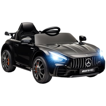 Qaba 12V Mercedes-Benz Licensed Kids Electric RC Car, Ride on Toddler Toys Gift, Black