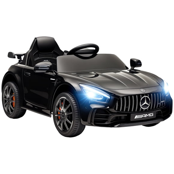 Qaba Voiture Électrique pour Enfants 12 V sous Licence Mercedes-Benz avec Télécommande, Jouet à Chevaucher pour Tout-Petits, Cadeau, Noir