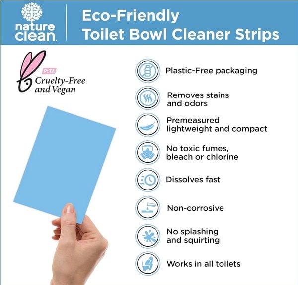 Nature Clean Toilet Bowl Cleaner Strips - Fresh Lime