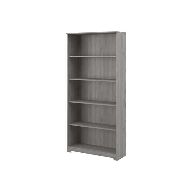 Bush Furniture Cabot Bibliothèque Haute à 5 Tablettes, Gris Moderne