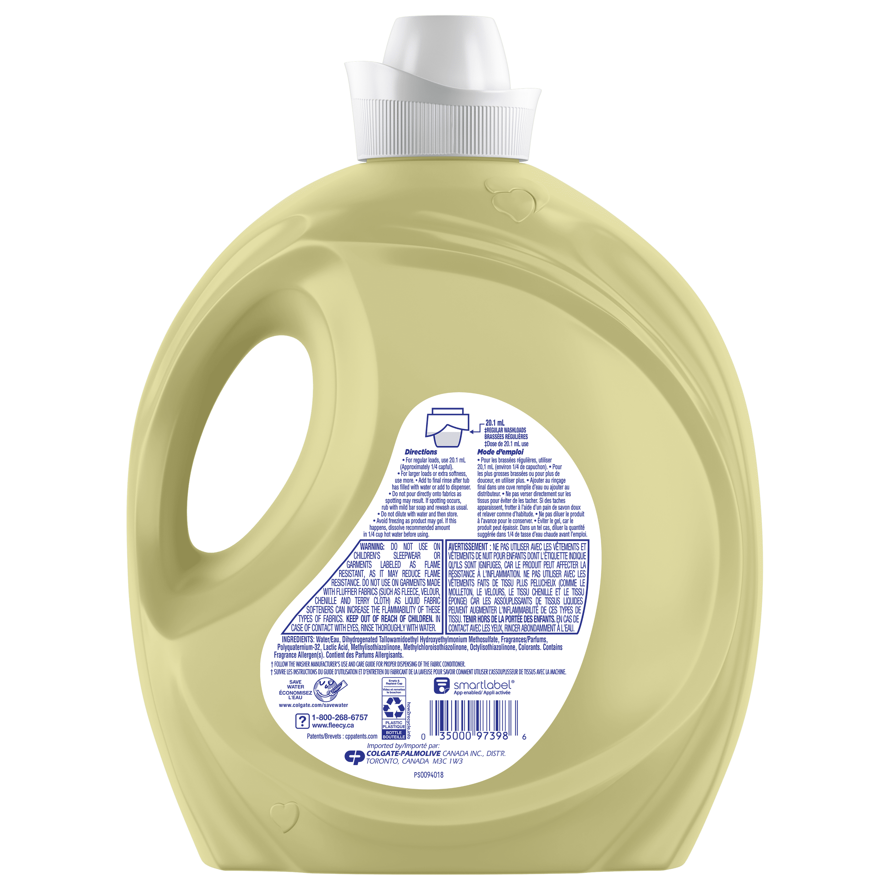 Fleecy Calm Concentrated Fabric Softener, Vanilla and Honey Lotus Scent, 4.7 L