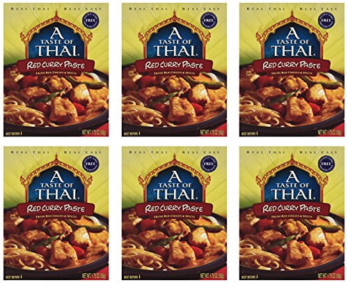 Taste Of Thai , Mélange de Pâte Rouge de Cari, 1,75 Oz, (Lot de 6)