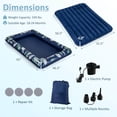 thumbnail image 3 of Costway Inflatable Kids Travel Bed Portable Air Mattress Set with Double-sided Mattress Blue, 3 of 10