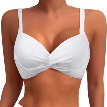 FhsagQ Swimsuit Sets for Women Blue Women Underwire Bikini Top Push up Bathing Suit Top Padded Bra Swimsuit Top Womens Swimsuit Sets Robe Swimsuit Sets for Women Plus Size Roleplay White XS