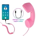 thumbnail image 3 of Combiné Téléphonique pour Téléphone Cellulaire, Combiné Téléphonique Rétro Récepteur de Téléphone Cellulaire Microphone avec Prise 3,5 mm, Récepteur Portatif USB‐C Anti‐radiation pour Téléphone Intelligent IOS, 3 of 7