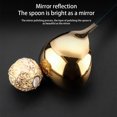 thumbnail image 3 of serony Stainless Steel Sauce Spoon Portable Mirror Polished Anti-rust Odorless Smooth Home Kitchen Soup Ladle Accessories Gold, 3 of 8