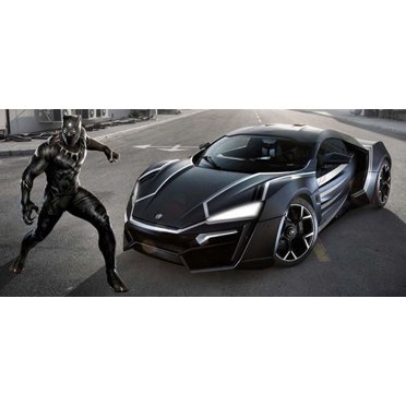 Jouet véhicule Lykan Hypersport de la collection Hollywood Rides par Jada avec figurine Black Panther