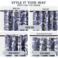 thumbnail image 3 of Vargottam 84 Inch Rod Pocket/Back Tab Cotton Curtains for Windows and Doors- Light Filtering Cotton- Light Filtering Drapes For Doors- Set of 2 Panels, 52"x84"- Botanical Flower Print (Blue), 3 of 8