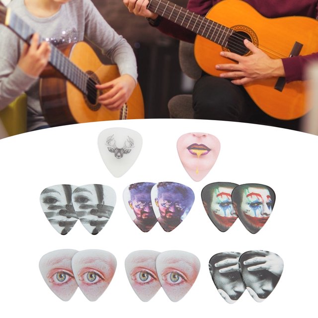 Guitar Picks, 13 Pcs Medium Celluloid Guitar Plectrums With Storage Box Instrument Accessories For Electric Guitar, Classical Guitar, Bass Guitar, Acoustic Guitar And Ukulele