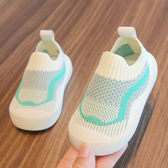 Girls Sneakers, Spring New Soft Soled Single Shoes Baby Walking Shoes Bow Mesh Princess Small Solid Shoes