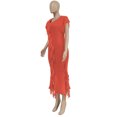 thumbnail image 4 of Gspmoly Robes d'Été pour Femmes, Robe Décontractée pour Femmes, Mode Aguichant Polyvalente, Couleur Unie, Tricotée, Sans Manches, à Franges, Robes Formelles pour Femmes, Liquidation, 4 of 9