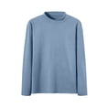 thumbnail image 3 of fatyb Men's Casual Mock Neck Tops Thick Long Sleeve Stretch Pullover Lightweight Thermal Undershirts, 3 of 7