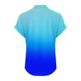 thumbnail image 3 of fatyb Womens Printed V Neck Tops Short Sleeve Button V Neck Tshirts Lightweight Summer Beach Blouses, 3 of 5