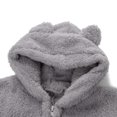 thumbnail image 4 of Solid Color Parent-Child Suit, Long Sleeve Family Pajamas Set, Round Neck Zipper Hoodie, 4 of 5