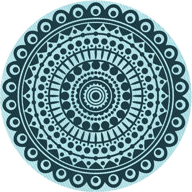 Ahgly Company Tapis d'Intérieur Ronds Transitionnels Lavables à la Machine, Vert Sarcelle Moyen, 3 Pieds Rond