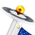 thumbnail image 4 of Bravery Ensemble de Mât de Drapeau Sectionnel à DEL Solaire de 20 Pi, Ensemble de Mât de Drapeau en Aluminium pour Extérieur, Creusé, Résidentiel Commercial, avec Mât Supérieur 3 Pieds X 5 Pieds, Motif Raisin, 4 of 6