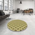 thumbnail image 4 of Ahgly Company Tapis d'Intérieur Lavable à la Machine, Carré, Transitionnel, Rouge Brun, Tapis de Zone, 4 Pieds Carré, 4 of 7