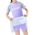 thumbnail image 1 of Toddler Girls Swimsuits Leopard Print Cute Swimwear Swim Shirts and Rash Guards Size XXXXL, 1 of 8