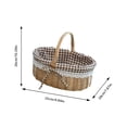 thumbnail image 3 of Woven Picnic With Handle For Food Storage Wedding Holiday Photography Props And Outdoor Activities, 3 of 6