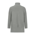 thumbnail image 4 of Timegard Sweaters for Women High Neck Long Sleeve Split Oversized Pullover Fall Winter Loose Knit Tops, 4 of 5