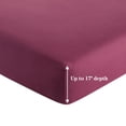 thumbnail image 2 of Marina Decoration 600 Thread Count Ultra Soft Deep Pocket Hotel Standard Solid Bedding Long Staple Percale Cotton All Season Sheet Set with Pillowcase, 2 of 7