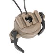thumbnail image 2 of Rotary Tactical Helmet Adapter Set Paintball Headset Holder Headphone Accessory for 19-21mm Guide Rail (Mud Color), 2 of 6