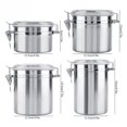 thumbnail image 4 of Coofit Food Storage Container Sealed Stainless Steel Airtight Canister for Tea Coffee, 4 of 10