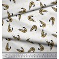 thumbnail image 3 of Soimoi Rayon Crepe Fabric Circle,Dot & Prawns Ocean Print Fabric by The Yard 46 Inch Wide, 3 of 4